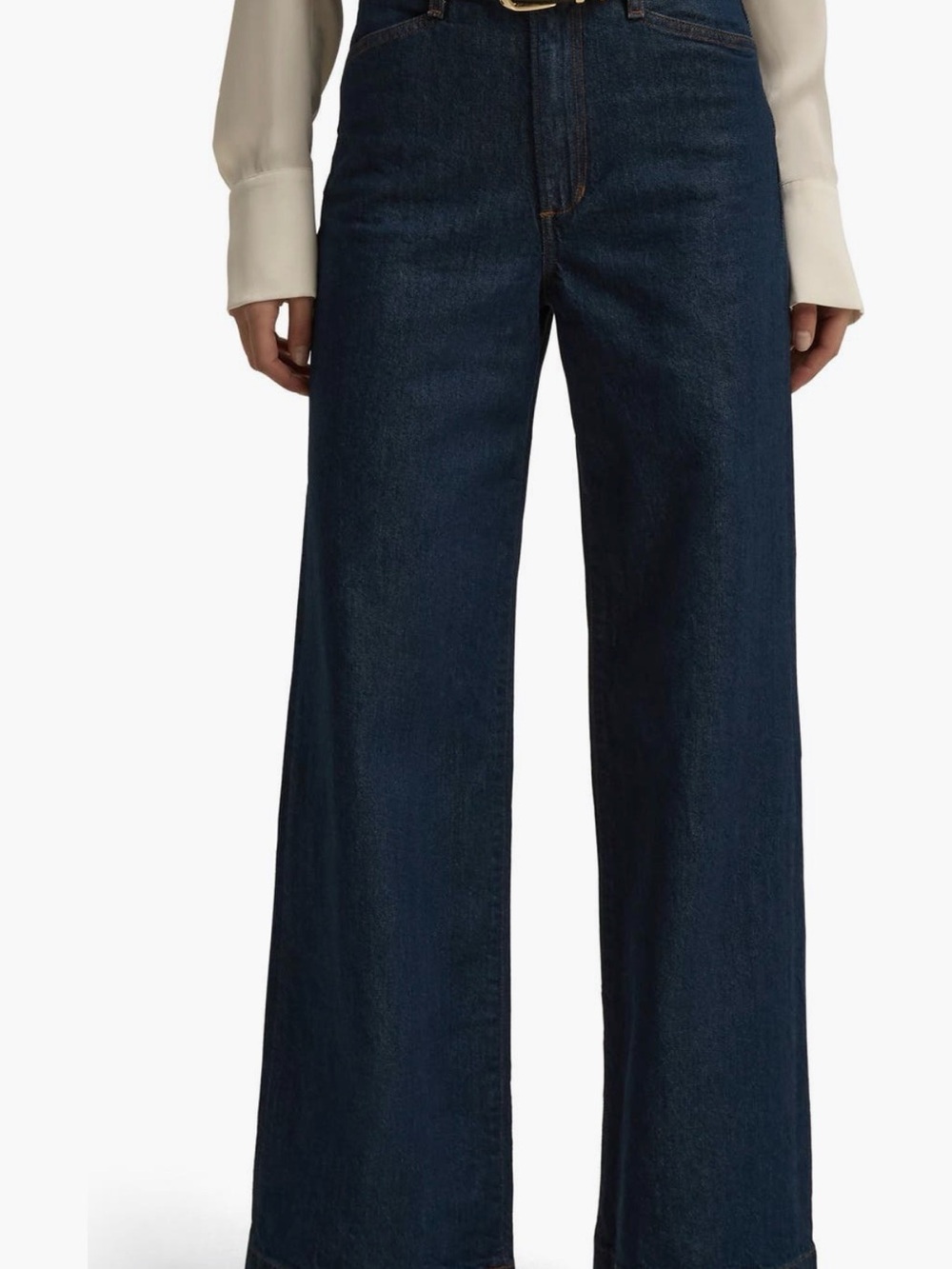 Favorite Daughter Wide-Leg Dark Indigo Jeans